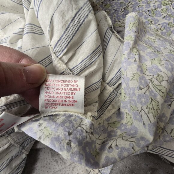 Nadir of Positano Cottagecore Patchwork Dress‎ Blue Floral Lagenlook CB Positano - Picture 10 of 11
